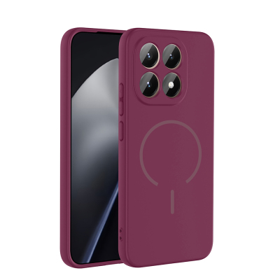Xiaomi 15T Case Zore Meta Cover with M-safe Charging Feature Plum