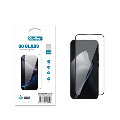 Xiaomi 15T Go Des OG Glass Antistatic Tempered Glass Screen Protector Şeffaf