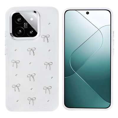 Xiaomi 15T Kılıf Airbag Tasarımlı Simli Şeffaf Zore Kutup Kapak Fiyonk