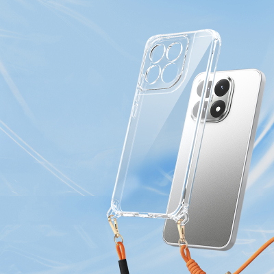 Xiaomi 15T Kılıf Airbagli Takılabilir Askı Aparatlı Zore Snap Silikon Kapak Şeffaf