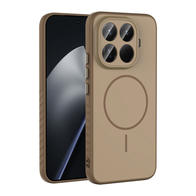 Xiaomi 15T Pro Case M-safe Charging Feature Zore Tea Cover Gold