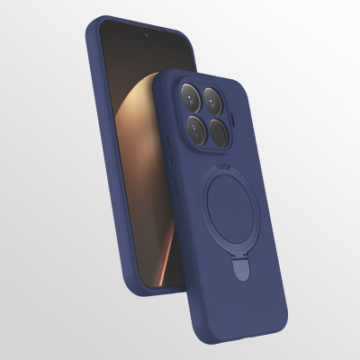 Xiaomi 15T Pro Case M-safe Charging Stand Zore Samara Cover Navy blue