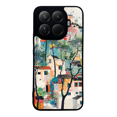 Xiaomi 15T Pro Case with Camera Protector, Patterned Zore Lusi Cover Evler