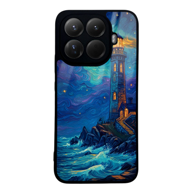 Xiaomi 15T Pro Case with Camera Protector, Patterned Zore Lusi Cover Deniz Feneri