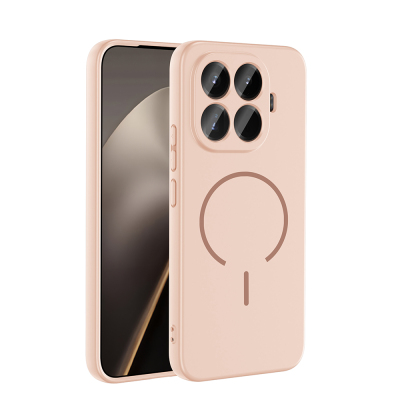 Xiaomi 15T Pro Case Zore Meta Cover with M-safe Charging Feature Rose Pembe