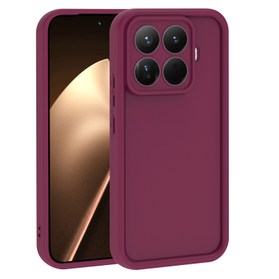 Xiaomi 15T Pro Kılıf Kamera Korumalı Zore Ananas Kapak Mürdüm