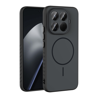 Xiaomi 15T Pro Kılıf M-safe Şarj Özellikli Zore Tea Kapak Siyah