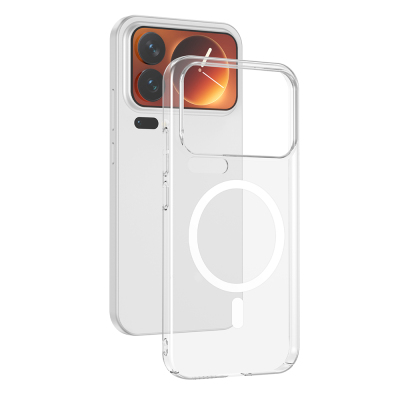 Xiaomi 17 Pro Max Camera Protected M-Safe Charging Transparent Zore London Hard PC Case Şeffaf