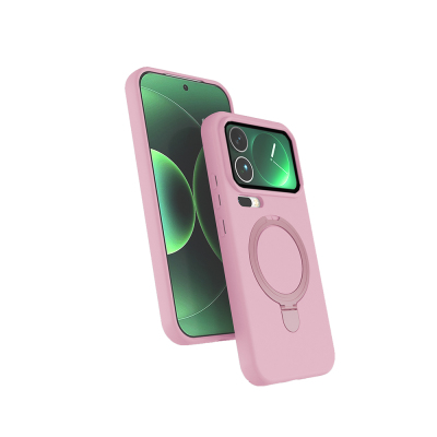 Xiaomi 17 Pro Max Kılıf M-safe Şarj Özellikli Standlı Zore Samara Kapak Pembe