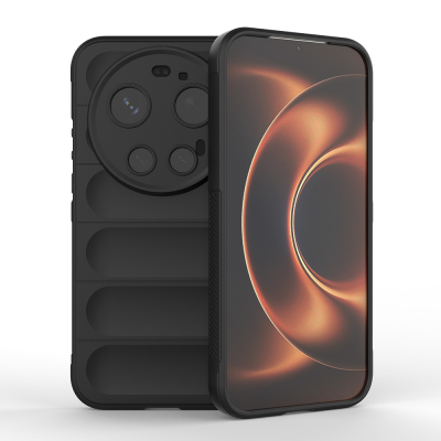 Xiaomi 17 Ultra Case Flexible TPU Hollow Back Design Zore Ethnic Silicone Cover Black