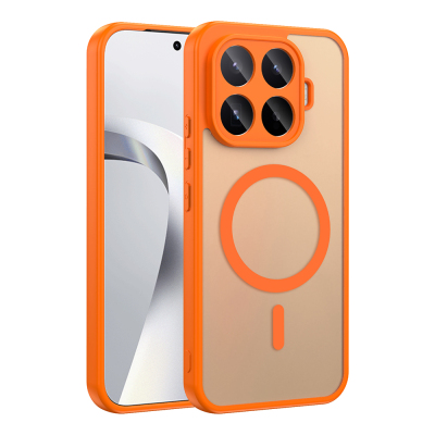 Xiaomi 17T Case with M-safe Charging Feature, Zore Flat Cover Orange