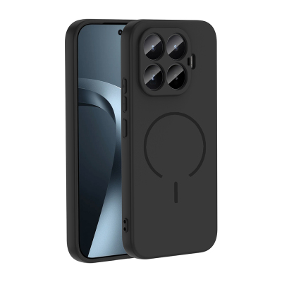 Xiaomi 17T Case with M-safe Charging Feature Zore Meta Cover Black