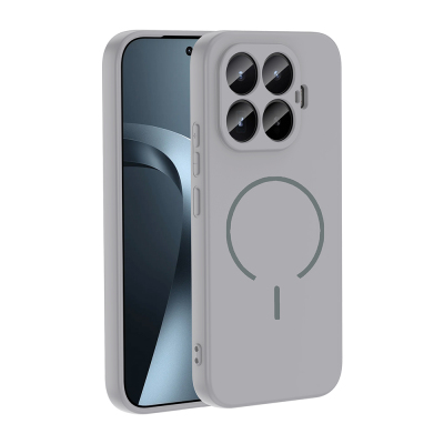 Xiaomi 17T Case with M-safe Charging Feature Zore Meta Cover Titanyum-Gri