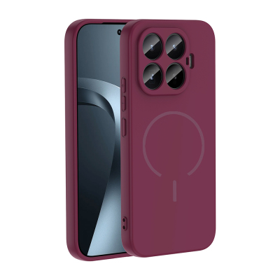 Xiaomi 17T Case with M-safe Charging Feature Zore Meta Cover Plum