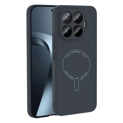 Xiaomi 17T Kılıf M-Safe Şarj Özellikli Kamera Korumalı Zore Elio Sert PC Kapak Lacivert