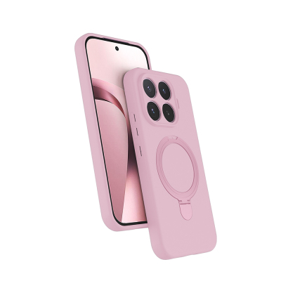 Xiaomi 17T Kılıf M-safe Şarj Özellikli Standlı Zore Samara Kapak Pembe