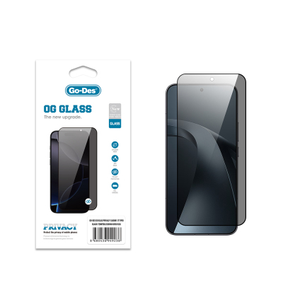 Xiaomi 17T Pro Go Des OG Glass Privacy Antistatic Tempered Glass Screen Protector Black