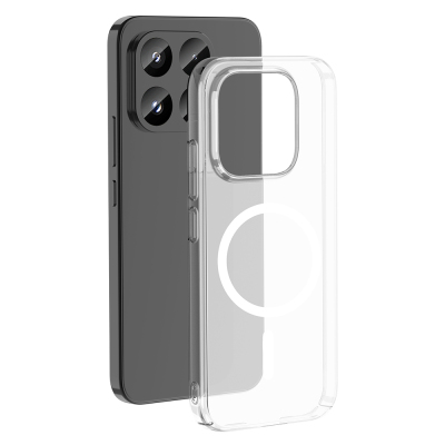 Xiaomi 17T Pro Kamera Korumalı M-Safe Şarj Özellikli Şeffaf Zore London Sert PC Kapak Şeffaf