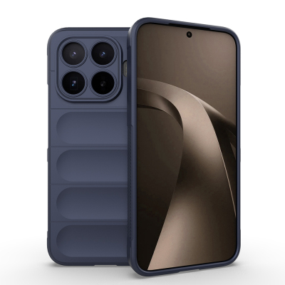 Xiaomi 17T Pro Kılıf Esnek TPU Oyuklu Arka Yüzey Tasarımlı Zore Etnik Silikon Kapak Lacivert