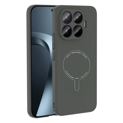 Xiaomi 17T Pro Kılıf M-Safe Şarj Özellikli Kamera Korumalı Zore Elio Sert PC Kapak Siyah