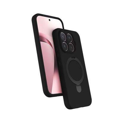 Xiaomi 17T Pro Kılıf M-safe Şarj Özellikli Standlı Zore Samara Kapak Siyah