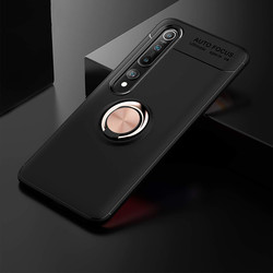 Xiaomi Mi 10 Case Zore Ravel Silicon Cover Black-Rose Gold