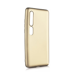 Xiaomi Mi 10 Kılıf Zore Premier Silikon Kapak Gold
