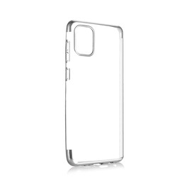 Xiaomi Mi 10 Lite Case Zore Dört Köşeli Lazer Silicon Cover Grey