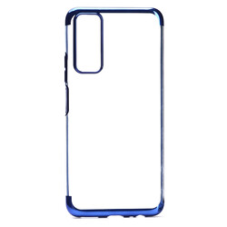 Xiaomi Mi 10T 5G Case Zore Dört Köşeli Lazer Silicon Cover Blue
