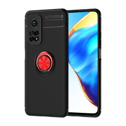 Xiaomi Mi 10T 5G Case Zore Ravel Silicon Cover Black-Red
