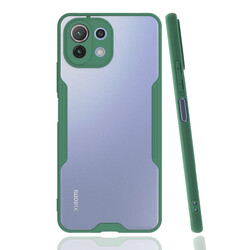 Xiaomi Mi 11 Lite Case Zore Parfe Cover Dark Green