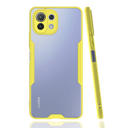 Xiaomi Mi 11 Lite Case Zore Parfe Cover Yellow