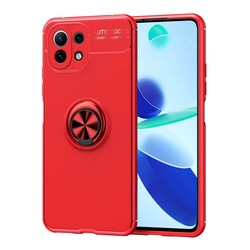 Xiaomi Mi 11 Lite Case Zore Ravel Silicon Cover Red