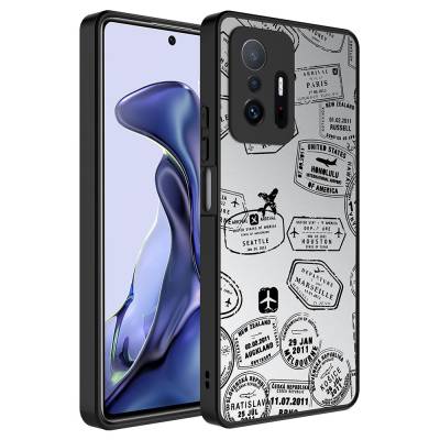 Xiaomi Mi 11T 5G Case Mirror Patterned Camera Protection Glossy Zore Mirror Cover Seyahat