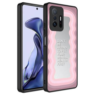 Xiaomi Mi 11T 5G Case Mirror Patterned Camera Protection Glossy Zore Mirror Cover Ayna