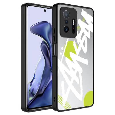 Xiaomi Mi 11T Pro 5G Case Mirror Patterned Camera Protection Glossy Zore Mirror Cover Yazı