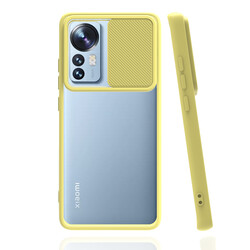 Xiaomi Mi 12 Case Zore Lensi Cover Yellow