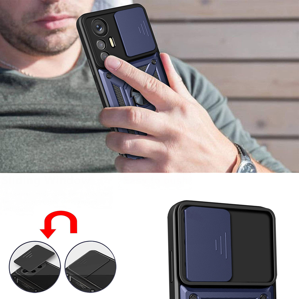 Xiaomi Mi 12 Lite Case Magnetic Stand Camera Protection Zore Surgulu Vega Cover - 8