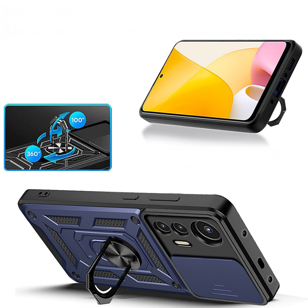 Xiaomi Mi 12 Lite Case Magnetic Stand Camera Protection Zore Surgulu Vega Cover - 7