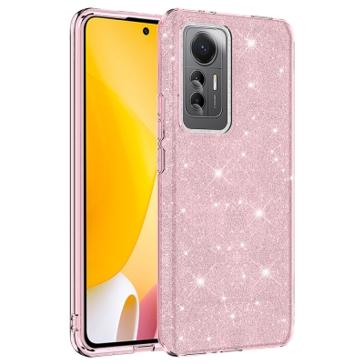 Xiaomi Mi 12 Lite Case Zore Shining Silicone Pink