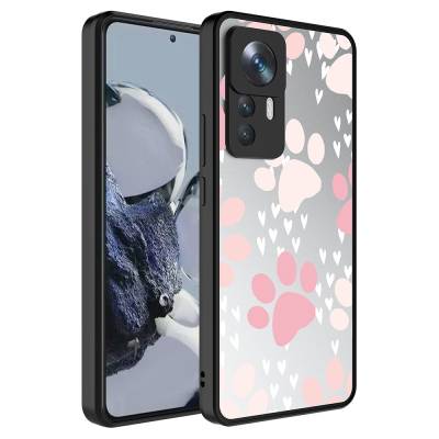 Xiaomi Mi 12T Case Mirror Patterned Camera Protection Glossy Zore Mirror Cover Pati