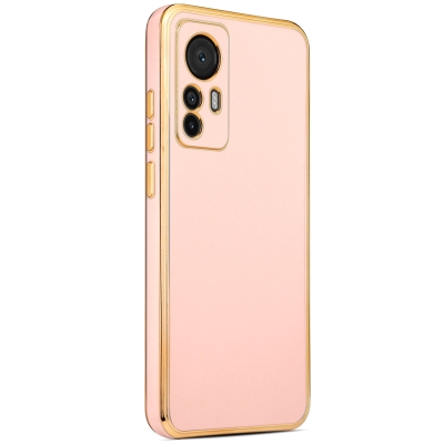 Xiaomi Mi 12T Case Zore Bark Cover Rose Gold
