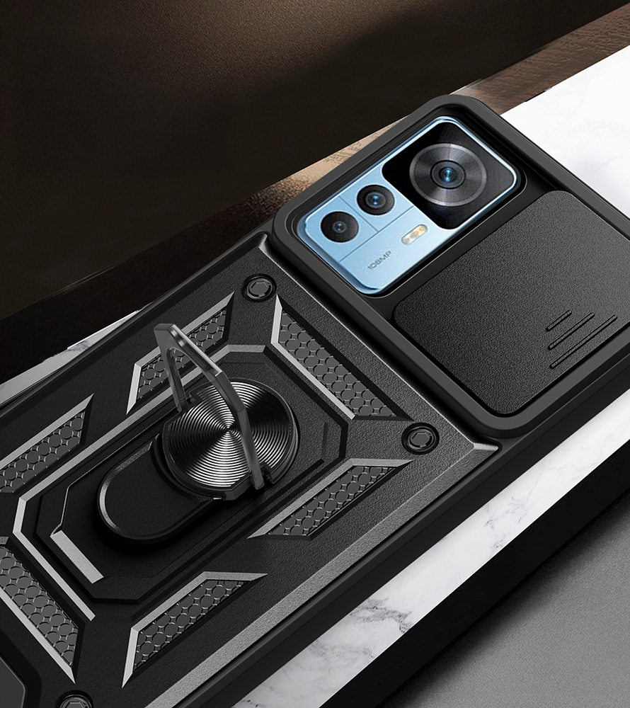 Xiaomi Mi 12T Kılıf Magnetik Standlı Kamera Korumalı Zore Sürgülü Vega Kapak - 10
