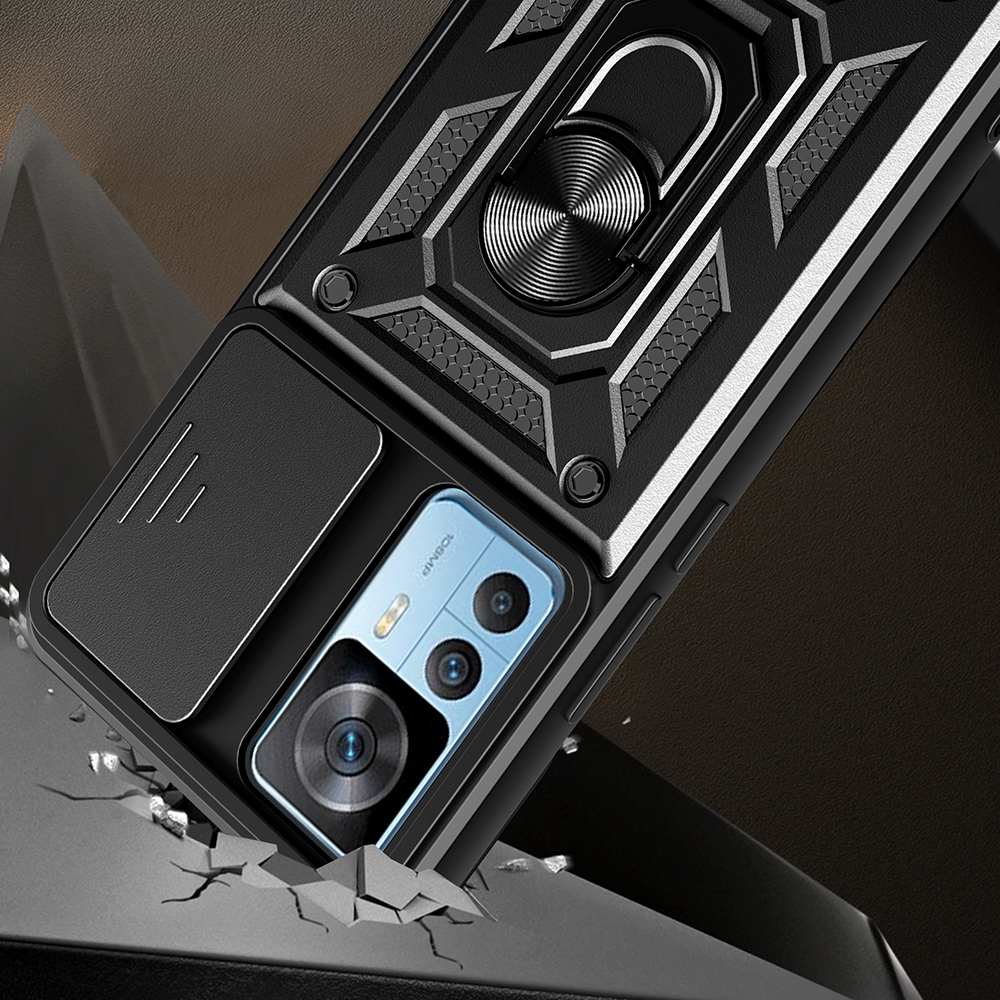 Xiaomi Mi 12T Kılıf Magnetik Standlı Kamera Korumalı Zore Sürgülü Vega Kapak - 6