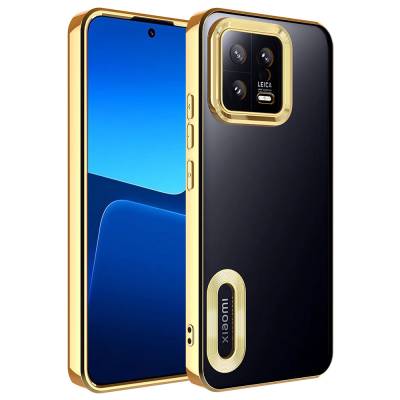 Xiaomi Mi 13 Case Camera Protected Zore Omega Cover With Logo Gold