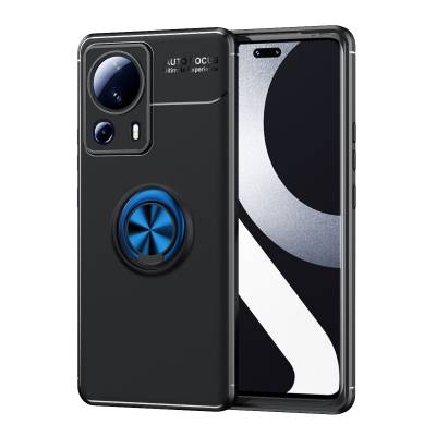 Xiaomi Mi 13 Lite Case Zore Ravel Silicone Cover Black-Blue
