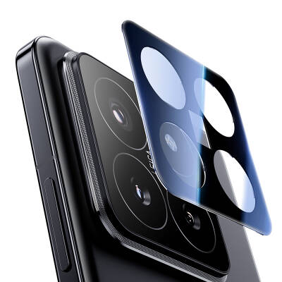 Xiaomi Mi 14 Benks KingKong Serisi 3D Gorilla Glass Temperli Kamera Lens Koruyucu Siyah