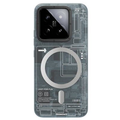 Xiaomi Mi 14 Case YoungKit Technology Series Cover with Magsafe Charging Feature Black