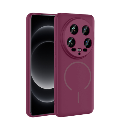 Xiaomi Mi 14 Ultra Case Zore Meta Cover with M-safe Charging Feature Plum