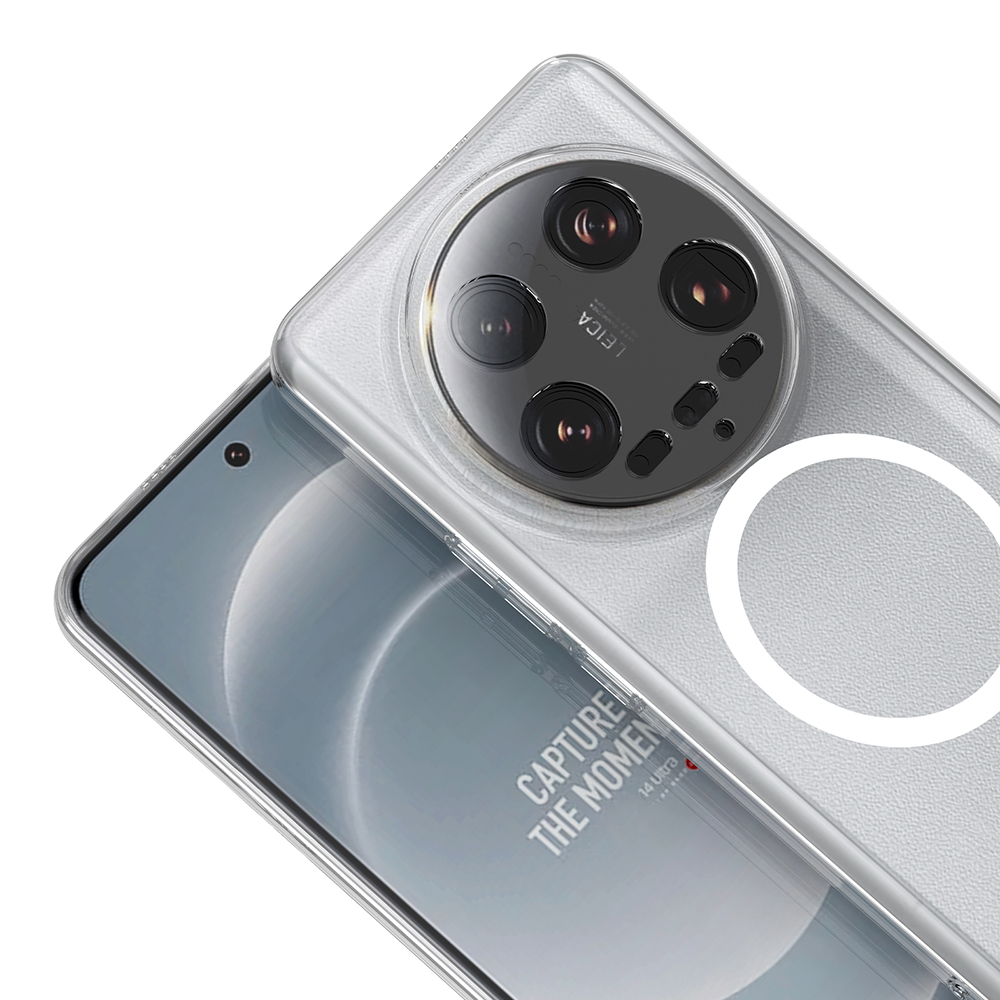 Xiaomi Mi 14 Ultra Kamera Korumalı M-Safe Şarj Özellikli Şeffaf Zore London Sert PC Kapak - 4